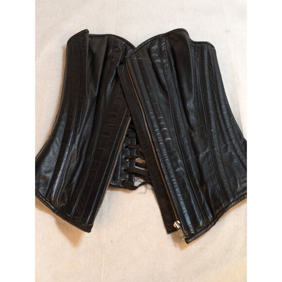 Northbound Leather Sweetheart Corset Zip Lace Up/zipper Womens 24 (6284) - Picture 4 of 16